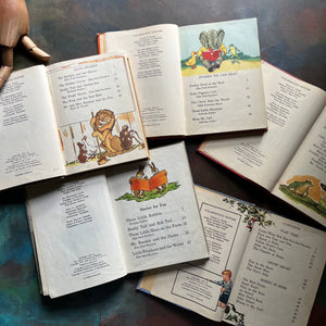 Set of Five Vintage Winston Easy Growth in Reading Schoolbooks-Good Stories-The Story Road-Along the Way-Fun in Story-I Know a Secret-children's school books-view of the copyright & content pages