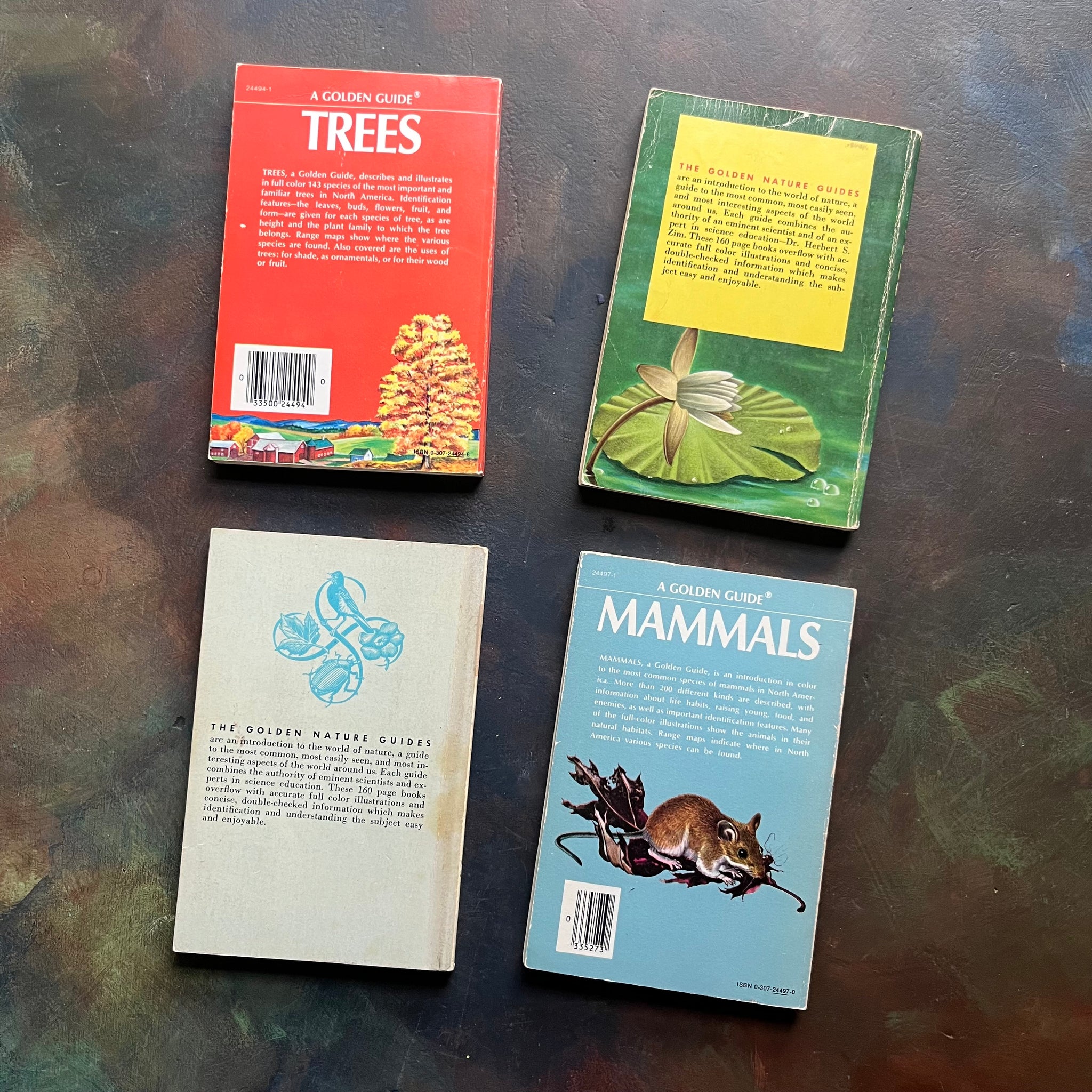 Set of Golden Guide Nature Pocket Guides: Mammals, Birds, Flowers & Tr ...