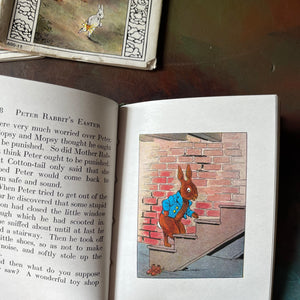 Set of Three Peter Rabbit Books-Linda Stevens Almond-Peter Rabbit Goes A-Visiting-Peter Rabbit's Easter-Peter Rabbit and the Little White Rabbit-view of an illustration in Peter Rabbit's Easter