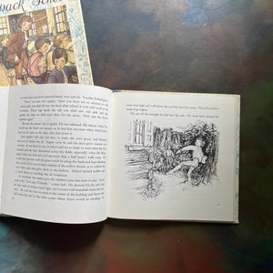 Skippack School written & illustrated by Marguerite de Angeli-vintage children's chapter book-living history book-view of the black & white illustrations