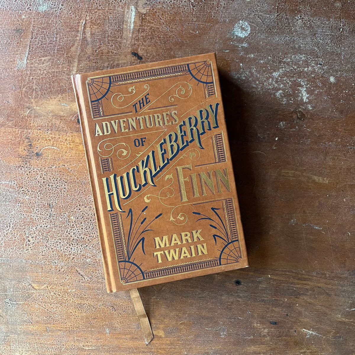 The Adventures of Huckleberry Finn by Mark Twain-A Barnes & Noble Edition-classic American literature-view of the front cover