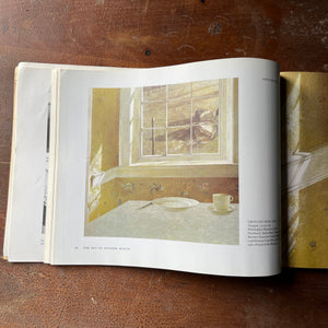 vintage art book, Andrew Wyth Art - The Art of Andrew Wyeth Published for the Fine Arts Museum of San Fransisco 1973 - view of the paintings shared in the book