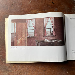 vintage art book, Andrew Wyth Art - The Art of Andrew Wyeth Published for the Fine Arts Museum of San Fransisco 1973 - view of the illustrations inside
