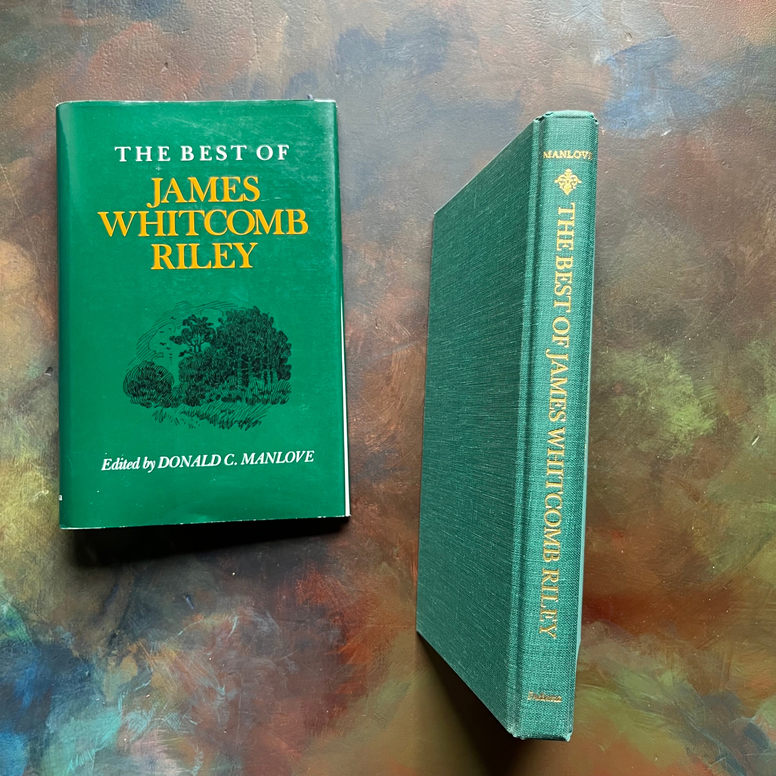 The Best of James Whitcomb Riley Edited by Donald C. Manlove-vintage poetry book-vintage biography-view of the spine