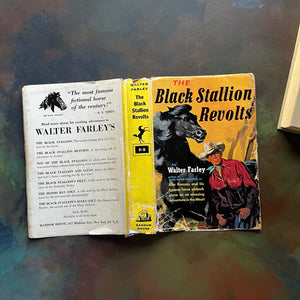 The Black Stallion Revolts by Walter Farley-vintage Black Stallion Serie Book-adventure books for children-view of the outside of the dust jacket