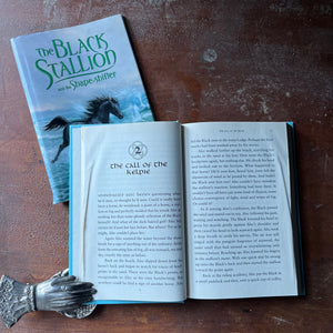 The Black Stallion Book Series, children's chapter book - The Black Stallion and the Shape Sifter by Stephen Farley (the son of Walter Farley) - view of the condition of several creased page edges.