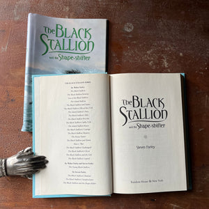 The Black Stallion Book Series, children's chapter book - The Black Stallion and the Shape Sifter by Stephen Farley (the son of Walter Farley) - view of the title page