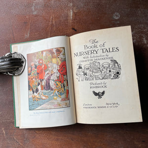 vintage short stories for children, vintage nursery tales - The Book of Nursery Tales with Pictures by H. M. Brock - view of the title page
