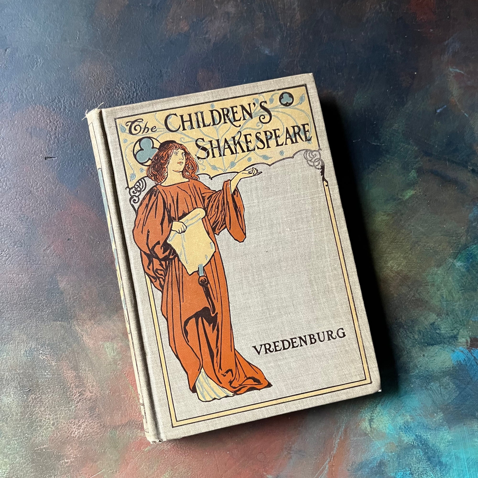 The Children's Shakespeare by E. Nesbit-Edric Vrenenburg-antique children's book-view of the front cover