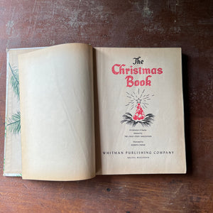 vintage children's book, vintage Christmas Storybook for Children - The Christmas Book by The Child Study Association of America 1954 Whitman Publishing Edition - view of the title page