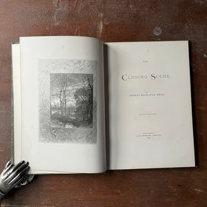 The Closing Scene by Thomas Buchanan Read-antique poetry book-view of the title page and frontispiece