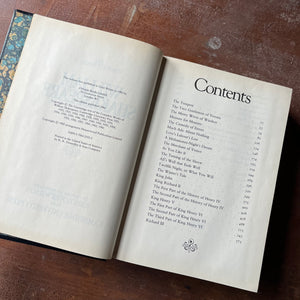 The Complete Works of William Shakespeare-Cambridge University Press-1982 Edition - view of the copyright & first contents page