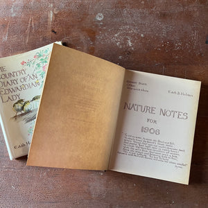 vintage nature sketchbook & diary - The Country Diary of An Edwardian Lady written & illustrated by Edith Holden - view of the title page