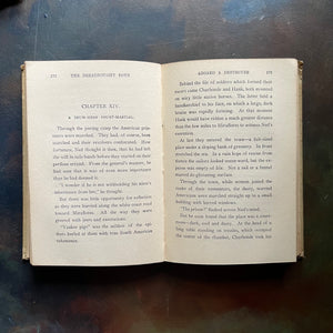 The Dreadnought Boys Abroad a Destroyer written by Captain Wilbur Lawton-1911 Edition-vintage adventure book-view of the inside cover