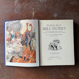 The Golden Book of Bible Stories-1941 Grosset & Dunlap Edition-vintage Bible stories for Children-view of the title page