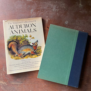 vintage nature art book, vintage art prints - The Imperial Collection of Audubon Animals by John James Audubon - view of the back cover