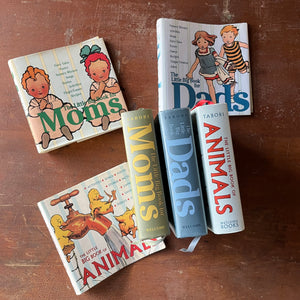 The Little Big Book of Moms, Dads, Animals-Welcome Books-First Edition Gift Books-view of the spines with titles in bold lettering