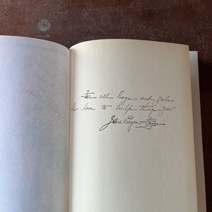 The Mary Frances Garden Book:  Adventures Among The Garden People written by Jane Eayre Fryer-Lacis Edition - view of the inscription by the author (this is a printed inscription not handwritten)