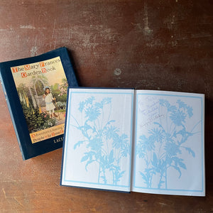 The Mary Frances Garden Book:  Adventures Among The Garden People written by Jane Eayre Fryer-Lacis Edition - view of the inside cover with an inscription handwritten in ink