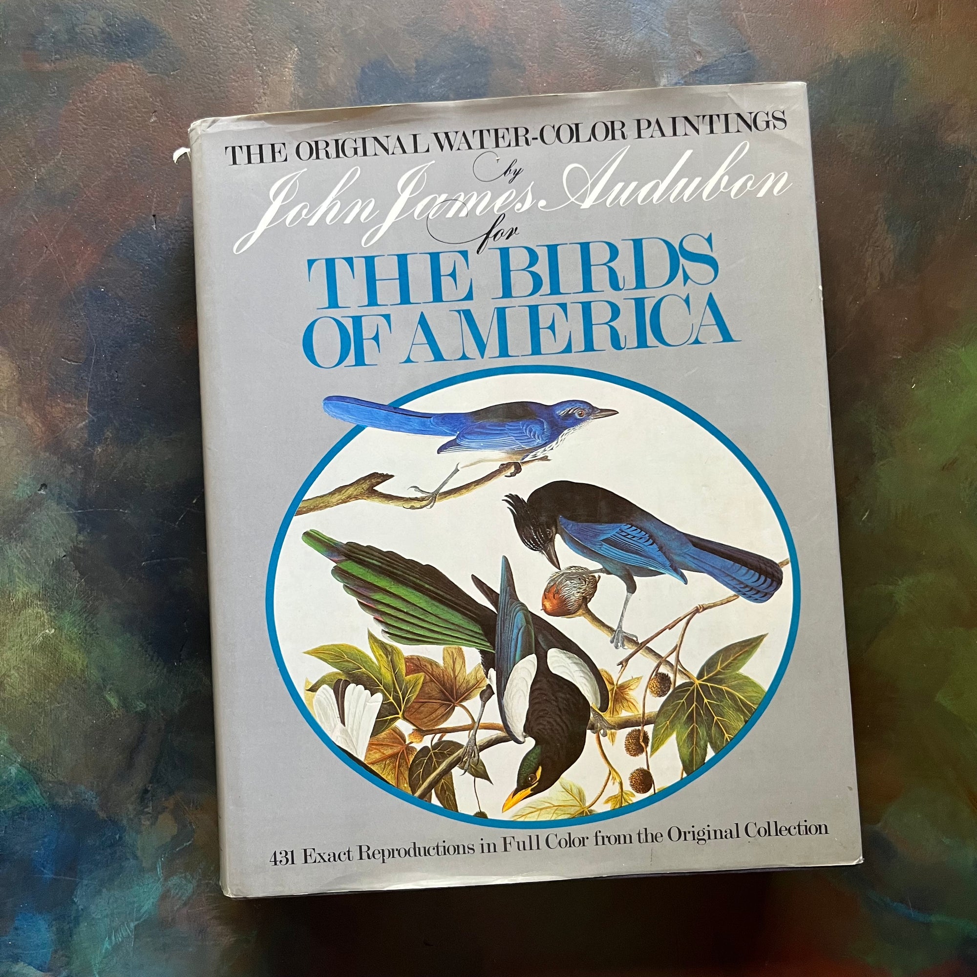 The Original Water-Color Paintings of John James Audubon for The Birds of America-vintage John J. Audubon bird prints-view of the dust jacket's front cover