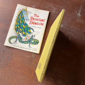 The Reluctant Dragon Written by Kenneth Grahame-Illustrations by Gregorio Prestopino-1968 children's picture book-view of the spine