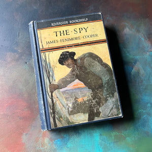 The Spy by James Fenimore Cooper-illustrated by Harold Brett-1924 Riverside Bookshelf Edition-vintage fiction-view of the front cover