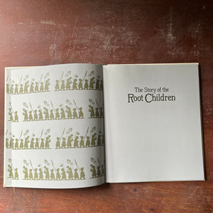 vintage folk tale, vintage children's story - The Story of the Root Children written and illustrated by Sibylle von Olfes published in 2021 by Floris Books, Poland - view of the half title page