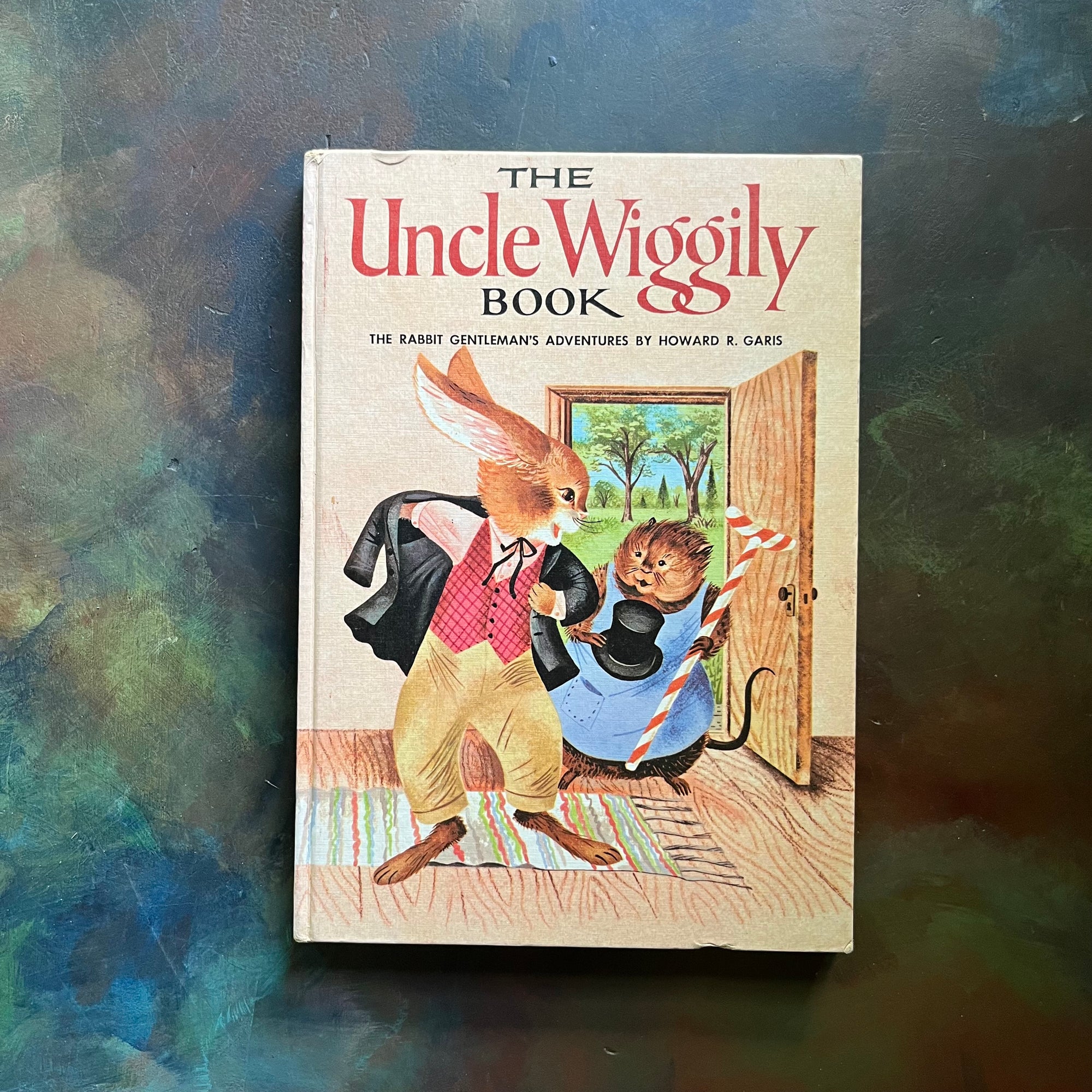 The Uncle Wiggily Book-The Rabbit Gentleman's Adventures by Howard R. Garis-illustrations by Carl & Mary Hauge-vintage children's storybook-view of the front cover