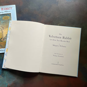 The Velveteen Rabbit written by Margery Williams-illustrated by William Nicholson-vintage children's picture book-view of the title page