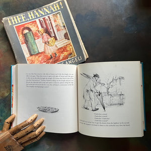 Thee, Hannah! written and illustrated by Marguerite de Angeli-antique children's book-local Philadelphia, PA history-view of the black & white illustrations