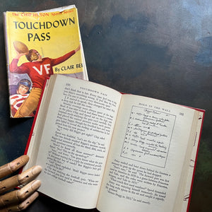 Touchdown Pass written by Clair Bee-Book #1 in The Chip Hilton Sports Series Book-vintage sports chapter book for boys-view of the inside content