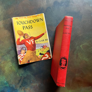 Touchdown Pass written by Clair Bee-Book #1 in The Chip Hilton Sports Series Book-vintage sports chapter book for boys-view of the spine
