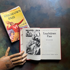 Touchdown Pass written by Clair Bee-Book #1 in The Chip Hilton Sports Series Book-vintage sports chapter book for boys-view of the title page