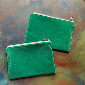 Wilendur Green Dogwood Oversized Pencil Case - Small Clutch