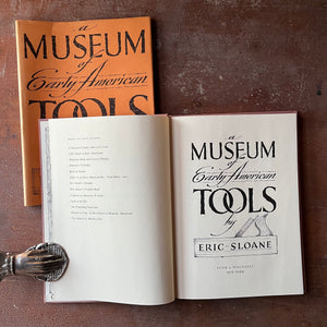 Log Cabin Vintage - vintage book, vintage history book, vintage art book - A Museum of Early American Tools written and illustrated by Eric Sloane - 1964 Edition with Dust Jacket - view of the title page