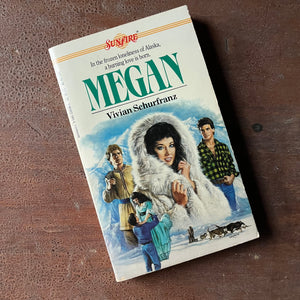Log Cabin Vintage - vintage young adult book, vintage Scholastic Books Series, Sunfire Romance Series Book -#16 Megan by Vivian Schurfranz - view of the front cover
