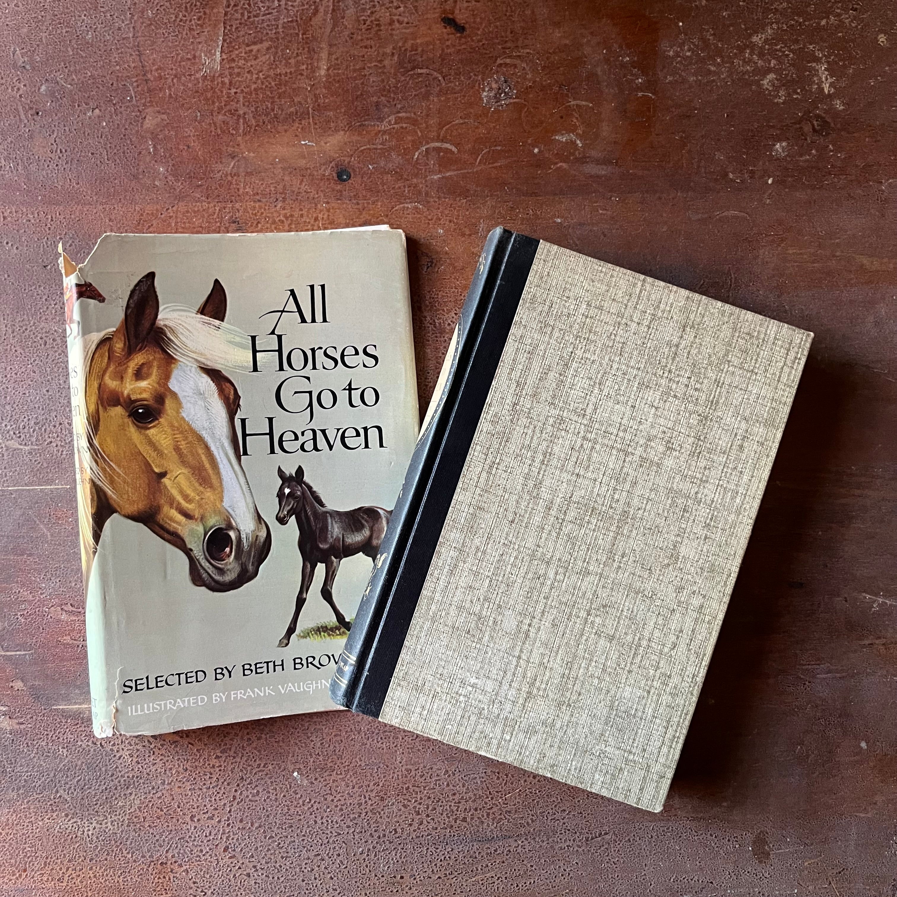 Log Cabin Vintage – vintage children’s book, children’s book, chapter book – All Horses Go To Heaven Selected by Beth Brown - view of the front cover