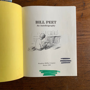 Bill Peet An Autobiography Hardcover Edition - Title Page