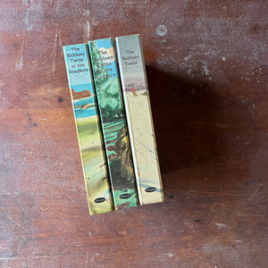 Log Cabin Vintage - vintage children's books, vintage chapter books, The Bobbsey Twins - The Bobbsey Twins Three Book Set by Whitman Publishing Company written by Laura Lee Hope - view of the spines