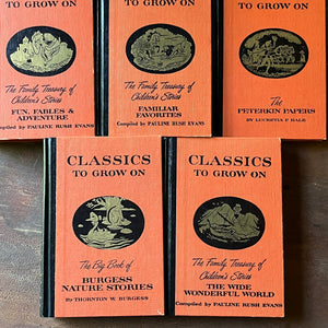 Classics to Grow On Book Set - Five Book Set - view of the front covers