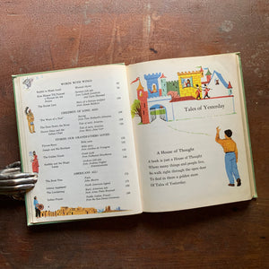 Doorways to Adventure - Vintage Reading Schoolbook - contents page and Tales of Yesterday