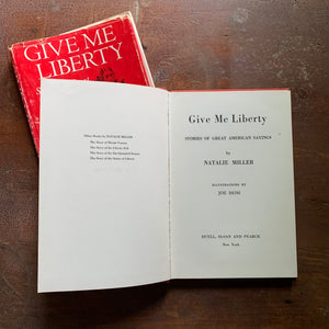 Give Me Liberty Stories of Great American Sayings by Natalie Miller - Title Page