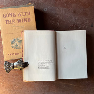 Log Cabin Vintage – classic literature – epic saga - Gone with the Wind by Margaret Mitchell illustrated by Ben Stahl - view of the copyright page