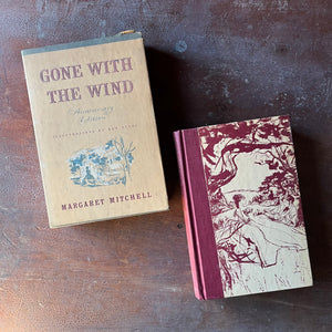 Log Cabin Vintage – classic literature – epic saga - Gone with the Wind by Margaret Mitchell illustrated by Ben Stahl - view of the front cover