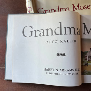 Grandma Moses Coffee Table Book by Otto Kallir with Dust Jacket - title page