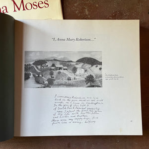 Grandma Moses Coffee Table Book by Otto Kallir with Dust Jacket - handwriting by Grandma Moses (printed not a signed edition)