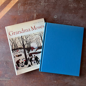 Log Cabin Vintage - vintage non-fiction book, non-fiction book, art book, vintage art book - Grandma Moses by Otto Kallir with Dust Jacket - view of the front cover