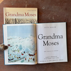 Log Cabin Vintage - vintage non-fiction book, non-fiction book, art book, vintage art book - Grandma Moses by Otto Kallir with Dust Jacket - view of the title page