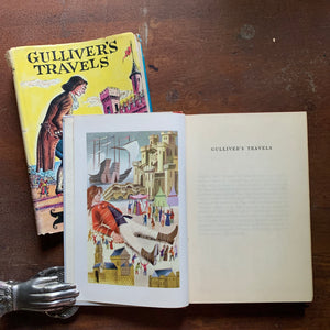 Gulliver's Travels by Jonathan Swift - 1954 Junior Deluxe Editions - title page illustration