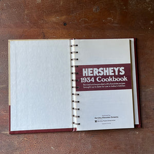 Hershey's 1934 Cookbook - title page